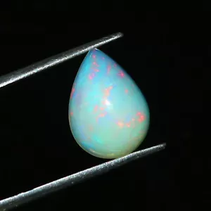 Opale di Fuoco Pera Etiope Cabochon Pietra Preziosa Naturale Sciolta Misura 14x10x5mm 3,05 Cts - Foto 1 di 3