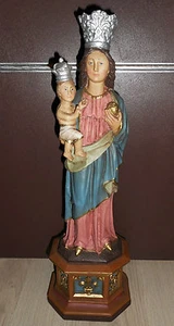 LA VIERGE A L'ENFANT JESUS/ANCIENNE STATUETTE RELIGIEUSE/COMPOSITE/H.40cm/XXéme - Picture 1 of 6