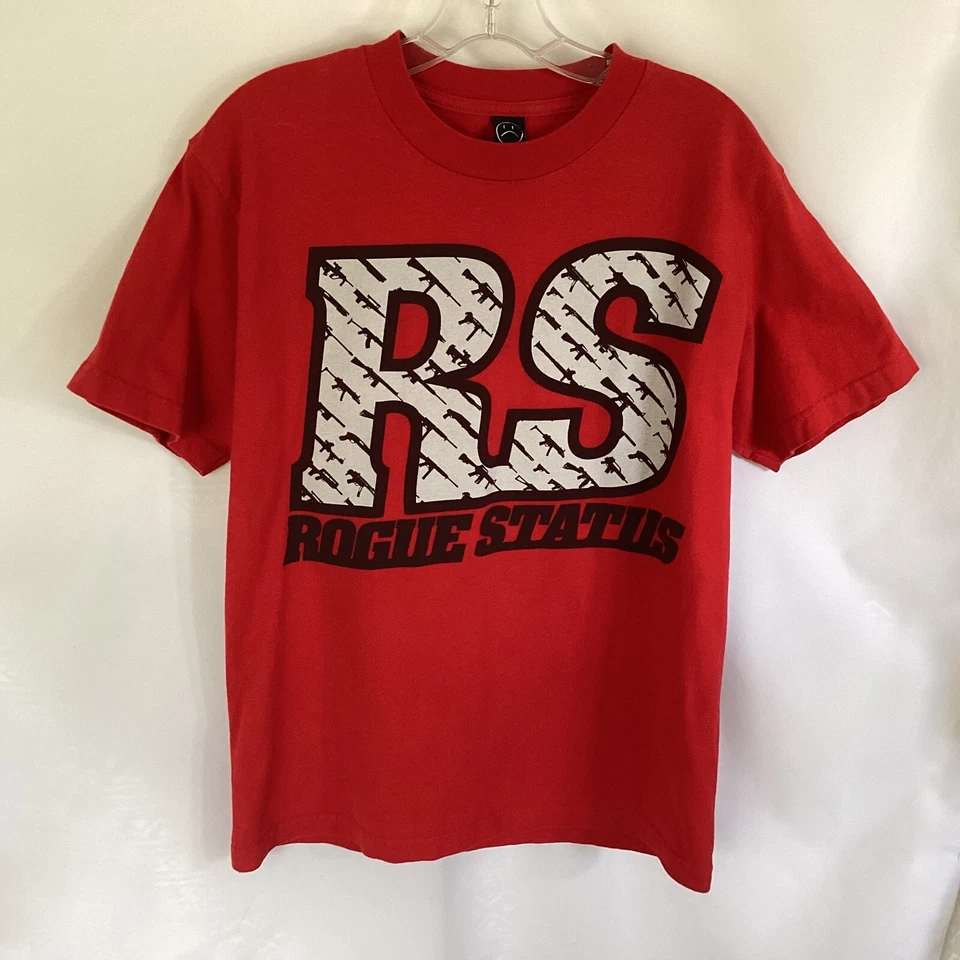 Camisa De Colección Rogue Status Spellout Talla M Y2K Años 2000 Foto 1 de 4