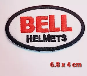 Bell Helmet Motorcycles Racing Biker Iron/Sew-on Embroidered Patch logo - Foto 1 di 1