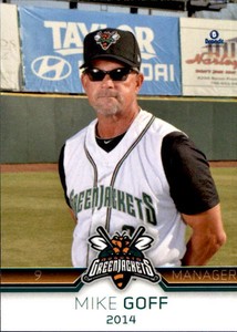 2014 Augusta Greenjackets Brandt #33 Mike Goff Manager Baseball Card
