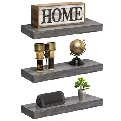 Sorbus Floating Shelves, Farmhouse Hanging Wall Shelf Décor - 16 Inches - 3 Pack - Image 1 of 4