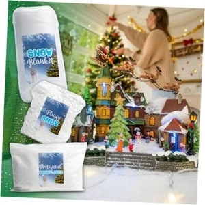 Christmas Fake Snow 3-Piece Set: Includes 8x3 Feet Snow Blanket Roll, - Picture 1 of 7