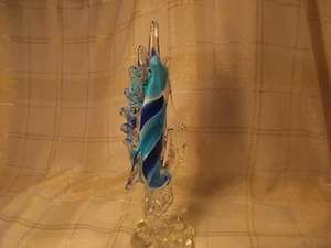 MURANO GLAS MARLIN SCHWERTFISCH FIGUR MUNDGEBLASEN 14 1/4 T X 7" A X 4 1/2 D. !!! - Bild 1 von 24