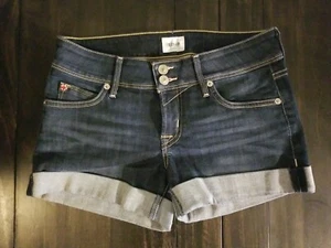 HUDSON JEANS Cuffed Denim SHORTS Croxley Flap Pockets 25 NWOT $135 - Picture 1 of 8