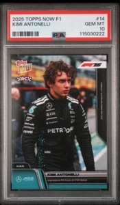 2025 Topps Now Formula 1 14 Kimi Antonelli Impressive P4 Finish F1 Debut PSA 10 - Picture 1 of 2