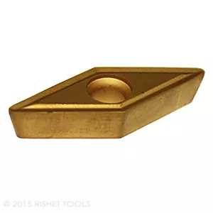 RISHET TOOLS VBMT 332CF C5 Inserti in carburo rivestito TiN multistrato (10 pezzi) - Foto 1 di 3