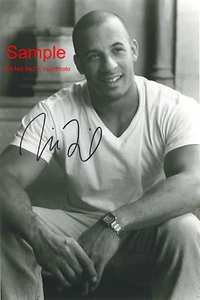 Foto 8x10 firmata VIN DIESEL ristampa autografata #1 - Foto 1 di 1