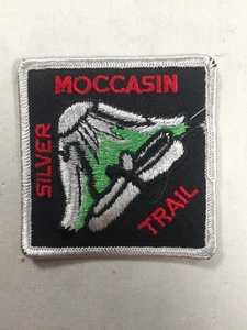 Silver Moccasin Trail black plastic back BSA Trail Patch - Picture 1 of 2