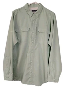 Patagonia Long-Sleeved Sol Patrol Shirt Men's M Green Excellent - Picture 1 of 8