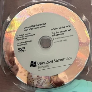 Microsoft Windows Server Standard 2008 64-bit Service Pack 2 OEM DVD - Picture 1 of 3