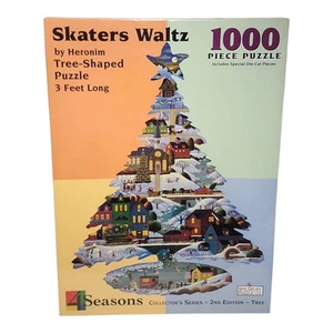 Spilsbury Puzzle Co Skaters Waltz Tree Shaped 1000 Pieces 3 Feet Long 1998 USA - Picture 1 of 10