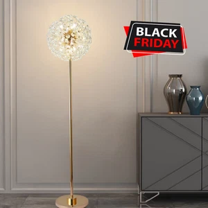 Moderne moderne Stehlampe Stehlampe für Mid Century Hochmast Kristall - Bild 1 von 24