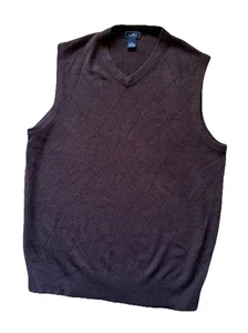 Dockers Sweater Vest Men’s Large Brown V-neck Preppy Pullover - Picture 1 of 4