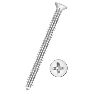 25pcs Phillips Flat Head Wood Screws - [#10x3"] 304 Stainless Steel, Silver - Imagen 1 de 7