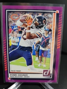 2025 Panini Donruss - Roma Odunze #222 Viola Prova di Stampa - Chicago Bears - Foto 1 di 4