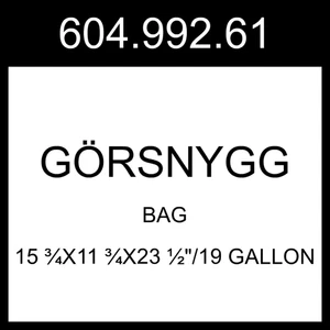 IKEA GORSNYGG GÖRSNYGG Bag Blue 15 ¾x11 ¾x23 ½"/19 gallon 604.992.61 - Picture 1 of 1