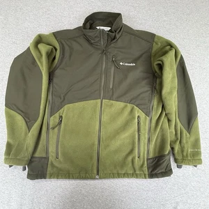 COLUMBIA Green Interchange Fleece Jacket Mens Omni Shield Full Zip XL - Picture 1 of 17