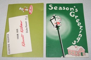 Lot of 2 Reddy Kilowatt Recipes Seasons Greetings Cookbook Duke Power - Picture 1 of 3