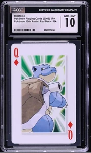2006 Pokemon CGC 10 Gem Mint Blastoise Red Queen 10th Anniversary Poker Japanese - Picture 1 of 2