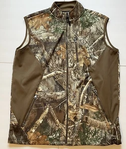 Realtree Camo Edge Hunting Vest Mens Medium- Fleece Lined Zip Pockets Outdoor - Picture 1 of 4