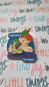 Prendedor Cumpleaños del Mes 2008 - Febrero Peter Pan & Tinkerbell DLR Disney LE - Imagen 1 de 1