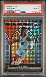Ja Morant 2021-22 Mosaic Basketball Stained Glass #5 Memphis Grizzlies PSA 10 - Picture 1 of 2