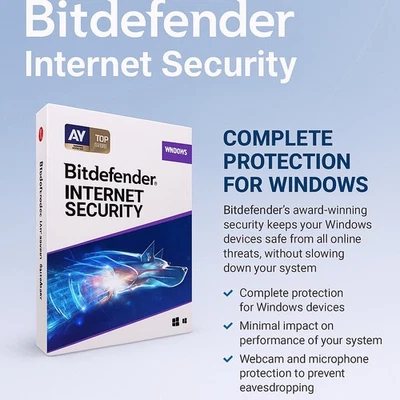 Bitdefender Internet Security - 2 Years 5 Devices (Windows Only) - Image 1 of 2