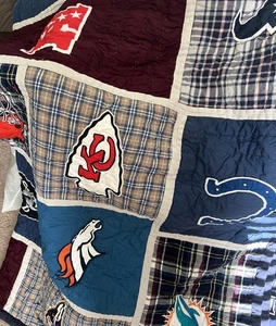 Pottery Barn Teen NFL Quilt Sport Football Washed And Ready Super Cozy - Picture 1 of 5