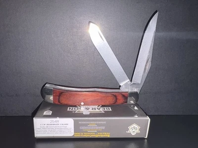 Navaja de bolsillo tradicional Bear & Son Trapper palo de rosa 3,25" satinado 254R Foto 1 de 3