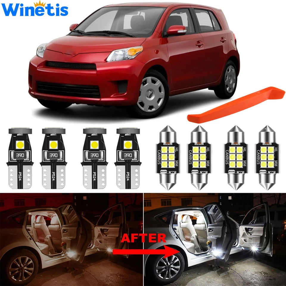 Kit de luz interna de LED para lâmpadas LED brancas Scion xA xB xD tC 2004-2016 - Imagem 1 de 4