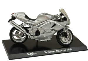 Moto Triumph Daytona 955i Maisto Modelo 1:18 Plateada Detallada - Imagen 1 de 21