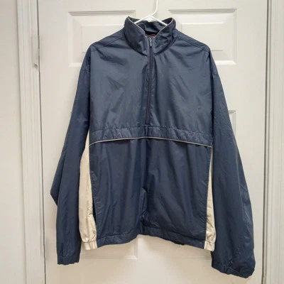 Dockers Golf Windbreaker Jacket Lightweight Half Zip Pullover Activewear BLUE XL - Image 1 of 4