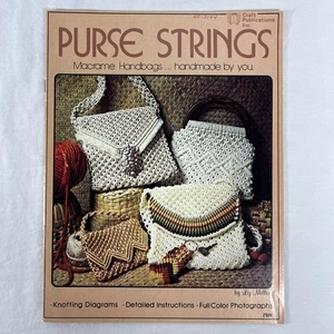 Vintage Macrame Handbags Purse Strings Instruction Book by Liz Miller - Picture 1 of 10