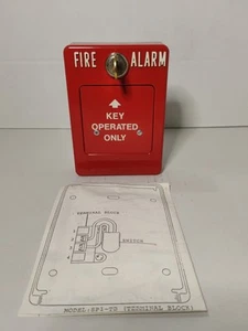 Aames Security Fire Alarm Pull Station Key Operated 1 Key & Manual - Picture 1 of 8