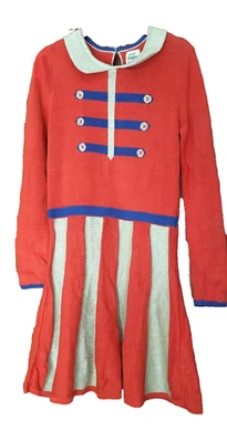 GUC Mini Boden 7-8 Red & Gold Christmas HolidayNUTCRACKER Dress - Image 1 of 4