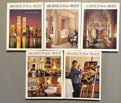 Vintage Architectural Digest Magazines Lot Of 10  1992 1997 1998 - Image 1 of 2
