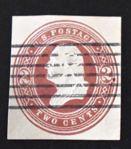 1884 - U.S. Envelope Cuts Sc# U68 2 Cent Washington - Used - Picture 1 of 2