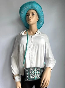women cross body bag mini western cross wrist wallet clutch trifold shoulder bag - Picture 1 of 52