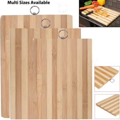 BAMBOO WOODEN WOOD CHOPPING BOARD KITCHEN FOOD CUTTING SLICING SERVING PLATTER - Image 1 of 4