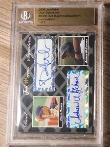 ANDREW McCUTCHEN - Phil Hughes 2006 Just Minors Dual *black* Autograph /2 ONLY 2 - Picture 1 of 2
