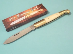 Old Fashion Knife 202884BO White smooth bone folder 4 5/8" closed PA2884BO NEW! - Picture 1 of 4