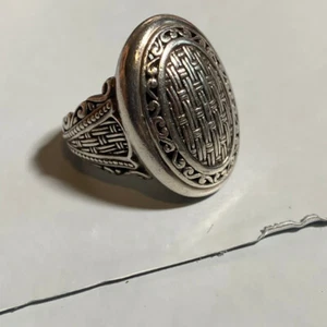 925 Sterling Silver Basket Weave Ring Textured Woven Band Element Unisex sz 6 - Picture 1 of 12