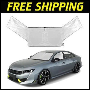 Silver-Black Car Sunshade - Block 99% Heat & UV Rays with Side Window Shields - Picture 1 of 10