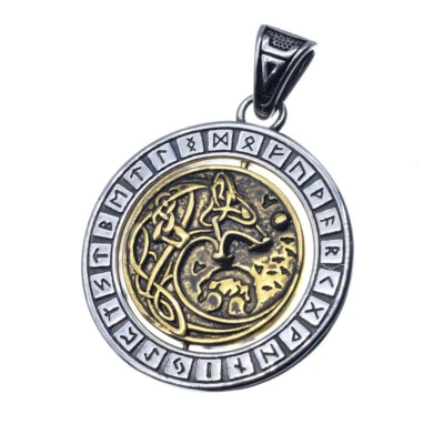 keltischer Wolf Anhänger Amulett Talisman Rune Wölfe Runen Runenkreis AS-7123K - Bild 1 von 2