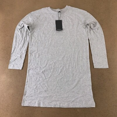 Vestido Camiseta Brave Soul Mujer Talla 10 Gris Jaspeado Manga Larga Lana Lounge Nuevo con Etiquetas Foto 1 de 4