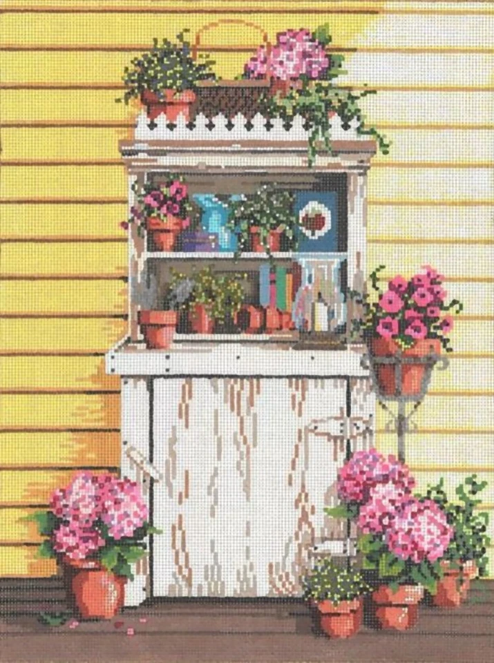 Needlepoint Handpainted Sandra Gilmore Growing Spot 9x12 - Image 1 of 1