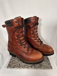 Red Wing Men’s Size 10 909 Insulated Waterproof Logger Boots (Soft Toe)
