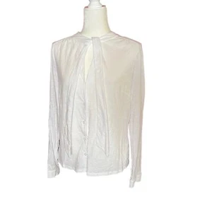 Boden White Long Sleeve Blouse Tie Neck Womens Size 10 - Picture 1 of 9