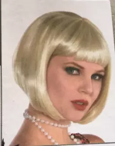 blonde flapper wig halloween accessory - Picture 1 of 3
